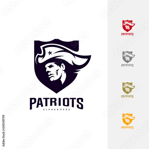 Patriots Logo Design Vector Head Patriots Logo Design