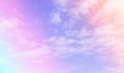 Wall Mural - Clouds sky with gradient pastel color use for abstract background.