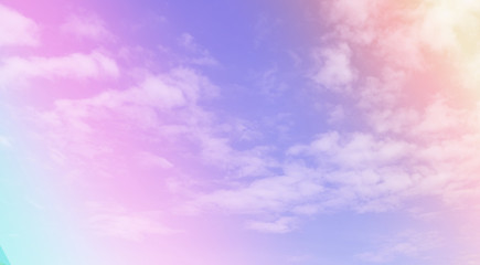 Wall Mural - Clouds sky with gradient pastel color use for abstract background.