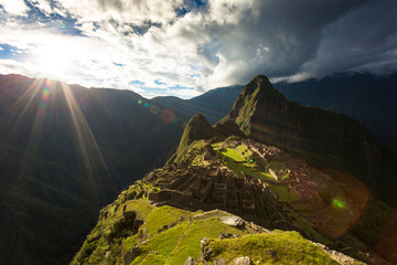 Wall Mural - Sunset over Machu Picchu, Peru