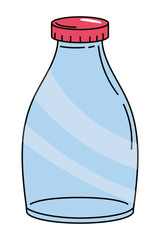 Sticker - glass bottle cartoon