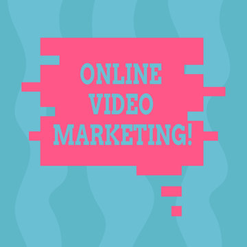 Conceptual hand writing showing Online Video Marketing. Business photo text Engaging video into the marketing campaigns Speech Bubble in Puzzle Piece Shape for Presentation Ads