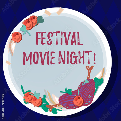 Handwriting Text Festival Movie Night Concept Meaning Analysisy