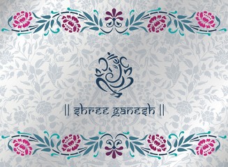 Ganesha, wedding card, royal Rajasthan, India