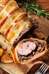 Sticker - Pork tenderloin in wellington style in puff pastry