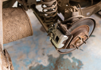 Repair of brake system on car wheels