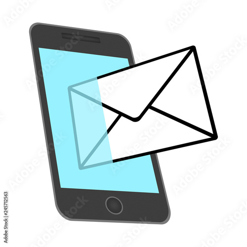 スマートフォンでメール受信 Adobe Stock でこのストックイラストを購入して 類似のイラストをさらに検索 Adobe Stock