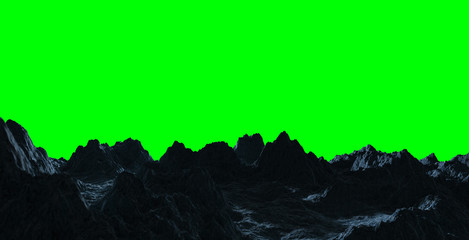 Poster - Dark asteroids close up 3D rendering