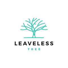 leafless tree logo vector icon illustration