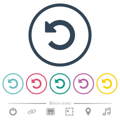 Sticker - Undo changes flat color icons in round outlines