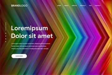 Vector illustration of Abstract gradient background and Minimal modern design for Landing page template