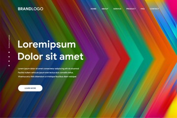 Vector illustration of Abstract gradient background and Minimal modern design for Landing page template