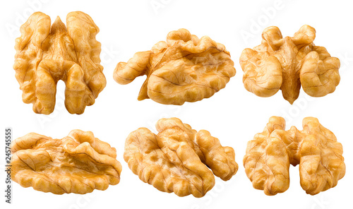 Fotografía walnut, nut, isolated on white background, clipping path, full depth of field