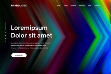 Vector illustration of Abstract gradient background and Minimal modern design for Landing page template