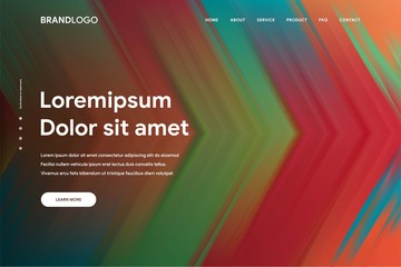 Vector illustration of Abstract gradient background and Minimal modern design for Landing page template