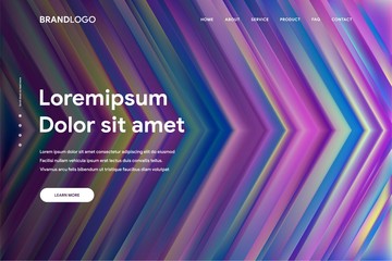 Vector illustration of Abstract gradient background and Minimal modern design for Landing page template