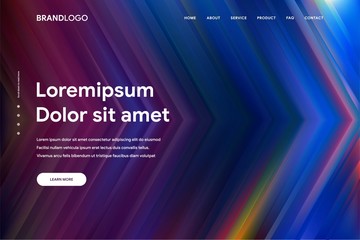 Vector illustration of Abstract gradient background and Minimal modern design for Landing page template