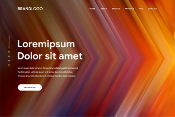 Vector illustration of Abstract gradient background and Minimal modern design for Landing page template