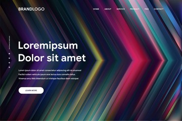 Vector illustration of Abstract gradient background and Minimal modern design for Landing page template