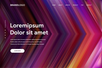 Vector illustration of Abstract gradient background and Minimal modern design for Landing page template