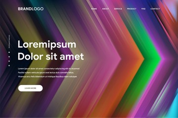 Vector illustration of Abstract gradient background and Minimal modern design for Landing page template