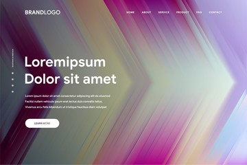 Vector illustration of Abstract gradient background and Minimal modern design for Landing page template