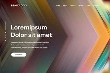Vector illustration of Abstract gradient background and Minimal modern design for Landing page template