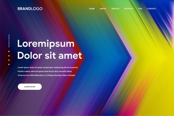 Vector illustration of Abstract gradient background and Minimal modern design for Landing page template