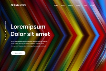 Vector illustration of Abstract gradient background and Minimal modern design for Landing page template