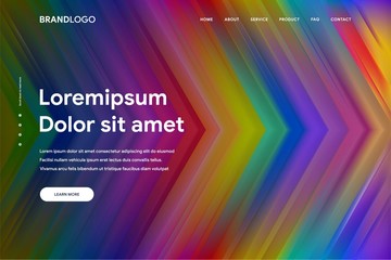 Vector illustration of Abstract gradient background and Minimal modern design for Landing page template