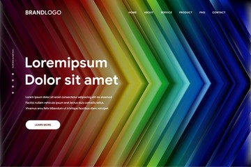 Vector illustration of Abstract gradient background and Minimal modern design for Landing page template
