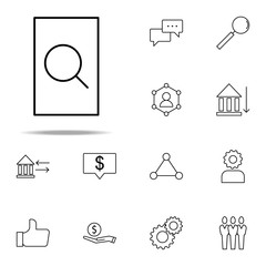Poster - document search icon. business icons universal set for web and mobile