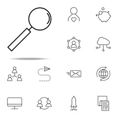 Poster - search magnifier icon. business icons universal set for web and mobile