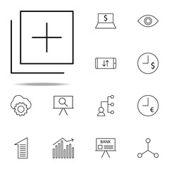 Poster - add icon. business icons universal set for web and mobile