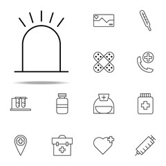 Poster - alarm icon. medical icons universal set for web and mobile