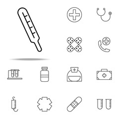 Aufkleber - thermometer icon. medical icons universal set for web and mobile