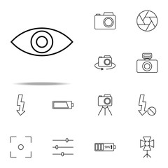 Poster - red eye icon. photography icons universal set for web and mobile