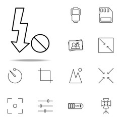Poster - no flash icon. photography icons universal set for web and mobile