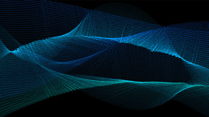 Wall Mural - wave dot curve abstract vector