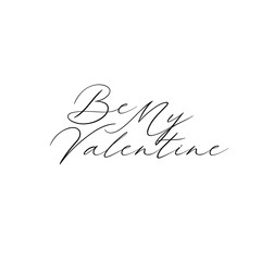 Wall Mural - be my valentine. valentine's typography. vector illustration of valentine greeting card. modern call