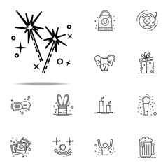 Poster - Bengal lights dusk style icon. Birthday icons universal set for web and mobile