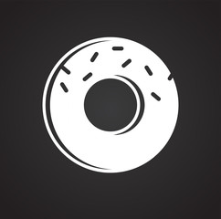 Poster - Gonut icon on black background for graphic and web design, Modern simple vector sign. Internet concept. Trendy symbol for website design web button or mobile app
