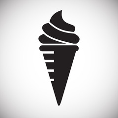 Poster - Ice cream icon on white background for graphic and web design, Modern simple vector sign. Internet concept. Trendy symbol for website design web button or mobile app