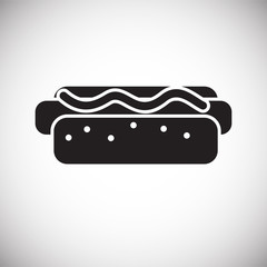 Poster - Hot dog icon on white background for graphic and web design, Modern simple vector sign. Internet concept. Trendy symbol for website design web button or mobile app