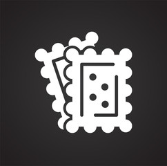 Poster - Toast icon on black background for graphic and web design, Modern simple vector sign. Internet concept. Trendy symbol for website design web button or mobile app