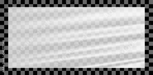 Realistic Stretched White Plastic Warp Polyethylene Background