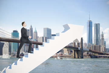 Aufkleber - Career promotion and finance concept