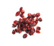 © New Africa - Cranberries on white background, top view. Dried fruit as healthy snack