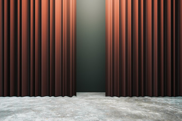 Poster - Red curtain with copyspace