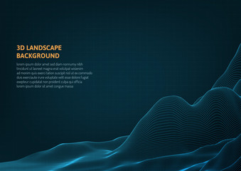 Poster - Abstract 3D graphics. Virtual reality and optical illusions.
